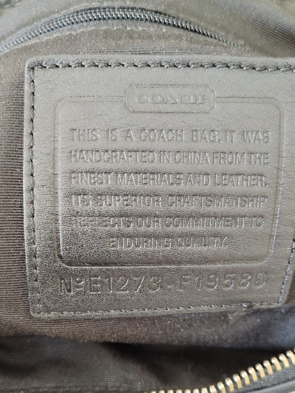 Coach Black Leather Shoulder Bag with Matching Wallet - Picture 4 of 4